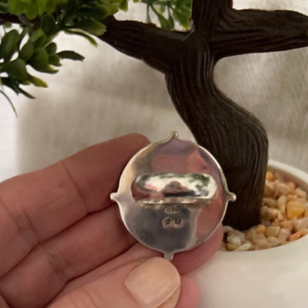 🌊🍂 Sterling Silversmith and Stone Ring - Picture 5 of 5
